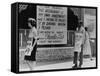 People Picketing an Atlanta Restaurant Which Displaying a Segregationist Sign, 1963-null-Framed Stretched Canvas