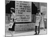 People Picketing an Atlanta Restaurant Which Displaying a Segregationist Sign, 1963-null-Mounted Photo