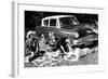 People Picnicking with their 1960 Ford Anglia Deluxe, (1960)-null-Framed Photographic Print