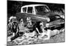 People Picnicking with their 1960 Ford Anglia Deluxe, (1960)-null-Mounted Photographic Print