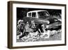 People Picnicking with their 1960 Ford Anglia Deluxe, (1960)-null-Framed Photographic Print