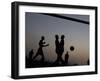 People Play Soccer at a Camp Set Up for Earthquake Survivors Left Homeless in Port-Au-Prince-null-Framed Photographic Print