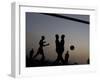 People Play Soccer at a Camp Set Up for Earthquake Survivors Left Homeless in Port-Au-Prince-null-Framed Photographic Print