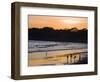 People Playing Football on the Beach at La Libertad, Pacific Coast, El Salvador, Central America-Christian Kober-Framed Photographic Print