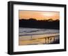 People Playing Football on the Beach at La Libertad, Pacific Coast, El Salvador, Central America-Christian Kober-Framed Photographic Print