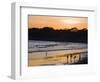 People Playing Football on the Beach at La Libertad, Pacific Coast, El Salvador, Central America-Christian Kober-Framed Photographic Print