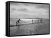 People Playing in the Water of the Great Salt Lake-null-Framed Stretched Canvas