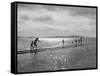 People Playing in the Water of the Great Salt Lake-null-Framed Stretched Canvas