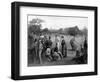 People Playing Lawn Tennis-null-Framed Giclee Print