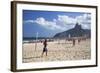 People Playing Tennis on Ipanema Beach at Dawn, Rio De Janeiro, Brazil, South America-Ian Trower-Framed Photographic Print