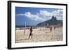 People Playing Tennis on Ipanema Beach at Dawn, Rio De Janeiro, Brazil, South America-Ian Trower-Framed Photographic Print