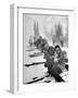 People Playing Tug of War During Snowstorm at Timberline Lodge Ski Club Party-Ralph Morse-Framed Photographic Print