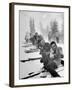 People Playing Tug of War During Snowstorm at Timberline Lodge Ski Club Party-Ralph Morse-Framed Photographic Print