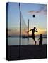 People Playing Volley Ball on White Beach at Sunset, Boracay, Philippines-Ian Trower-Stretched Canvas