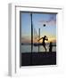 People Playing Volley Ball on White Beach at Sunset, Boracay, Philippines-Ian Trower-Framed Premium Photographic Print