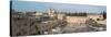 People praying at at Western Wall with Dome of the Rock and Al-Aqsa Mosque in the background, Ol...-null-Stretched Canvas