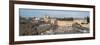 People praying at at Western Wall with Dome of the Rock and Al-Aqsa Mosque in the background, Ol...-null-Framed Photographic Print