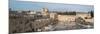 People praying at at Western Wall with Dome of the Rock and Al-Aqsa Mosque in the background, Ol...-null-Mounted Photographic Print