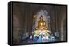 People Praying, Htilominlo Pahto Temple, Bagan (Pagan), Myanmar (Burma), Asia-Christian Kober-Framed Stretched Canvas