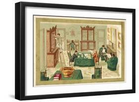 People Reading and Writing-null-Framed Giclee Print