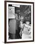 People Reading Tribune Newspaper on Train-William C^ Shrout-Framed Photographic Print