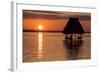 People Relaxing at Sunset, Lago Peten Itza, El Remate, Guatemala, Central America-Colin Brynn-Framed Photographic Print