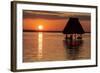 People Relaxing at Sunset, Lago Peten Itza, El Remate, Guatemala, Central America-Colin Brynn-Framed Photographic Print