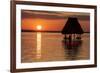 People Relaxing at Sunset, Lago Peten Itza, El Remate, Guatemala, Central America-Colin Brynn-Framed Photographic Print