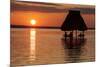People Relaxing at Sunset, Lago Peten Itza, El Remate, Guatemala, Central America-Colin Brynn-Mounted Photographic Print