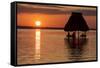 People Relaxing at Sunset, Lago Peten Itza, El Remate, Guatemala, Central America-Colin Brynn-Framed Stretched Canvas