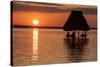 People Relaxing at Sunset, Lago Peten Itza, El Remate, Guatemala, Central America-Colin Brynn-Stretched Canvas
