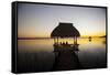 People Relaxing at Sunset, Lago Peten Itza, El Remate, Guatemala, Central America-Colin Brynn-Framed Stretched Canvas