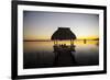 People Relaxing at Sunset, Lago Peten Itza, El Remate, Guatemala, Central America-Colin Brynn-Framed Photographic Print