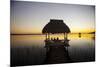 People Relaxing at Sunset, Lago Peten Itza, El Remate, Guatemala, Central America-Colin Brynn-Mounted Photographic Print