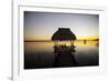 People Relaxing at Sunset, Lago Peten Itza, El Remate, Guatemala, Central America-Colin Brynn-Framed Photographic Print