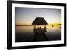 People Relaxing at Sunset, Lago Peten Itza, El Remate, Guatemala, Central America-Colin Brynn-Framed Photographic Print