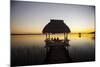 People Relaxing at Sunset, Lago Peten Itza, El Remate, Guatemala, Central America-Colin Brynn-Mounted Photographic Print