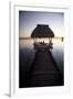 People Relaxing at Sunset, Lago Peten Itza, El Remate, Guatemala, Central America-Colin Brynn-Framed Photographic Print