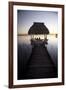 People Relaxing at Sunset, Lago Peten Itza, El Remate, Guatemala, Central America-Colin Brynn-Framed Photographic Print