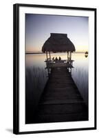 People Relaxing at Sunset, Lago Peten Itza, El Remate, Guatemala, Central America-Colin Brynn-Framed Photographic Print