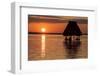 People Relaxing at Sunset, Lago Peten Itza, El Remate, Guatemala, Central America-Colin Brynn-Framed Photographic Print