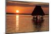 People Relaxing at Sunset, Lago Peten Itza, El Remate, Guatemala, Central America-Colin Brynn-Mounted Photographic Print