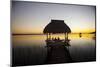 People Relaxing at Sunset, Lago Peten Itza, El Remate, Guatemala, Central America-Colin Brynn-Mounted Photographic Print