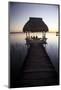 People Relaxing at Sunset, Lago Peten Itza, El Remate, Guatemala, Central America-Colin Brynn-Mounted Photographic Print