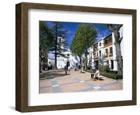 People Relaxing in Church Square in Front of the El Salvador Church-Pearl Bucknall-Framed Photographic Print