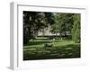 People relaxing in Hagley Park, Christchurch, South Island, New Zealand-null-Framed Photographic Print