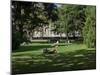 People relaxing in Hagley Park, Christchurch, South Island, New Zealand-null-Mounted Photographic Print
