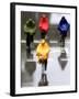 People Ride a Bicycles in the Heavy Rain-null-Framed Photographic Print