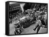 People Riding a Merry Go Round, During the Celebration of Munich's 800th Anniversary-Michael Rougier-Framed Stretched Canvas