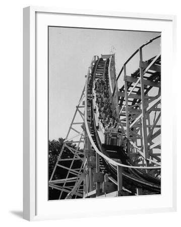 'People Riding in a Roller Coaster' Photographic Print - Francis Miller ...